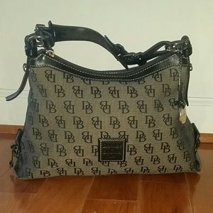 Vintage Dooney & Bourke Grey/Black Shoulder Bag